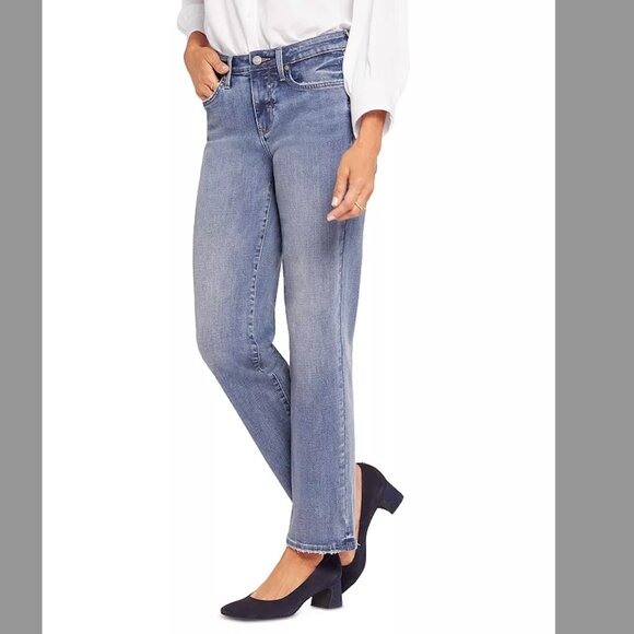 NYDJ Emma High Rise Relaxed Slender Straight Jeans in Romance size 14 - Picture 5 of 8